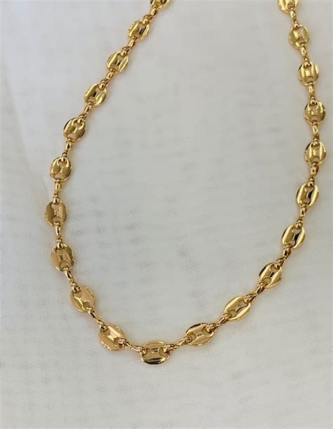 gucci necklace 14k gold|Gucci link chain.